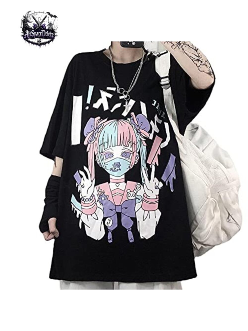 Gothic Anime T-Shirt Long Sleeve Summer Printed Top